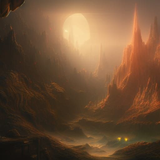 Fantastical Afterlife Concept Art in Deep Color