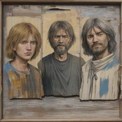 Weathered Face Witnessing Humanity's Chaos