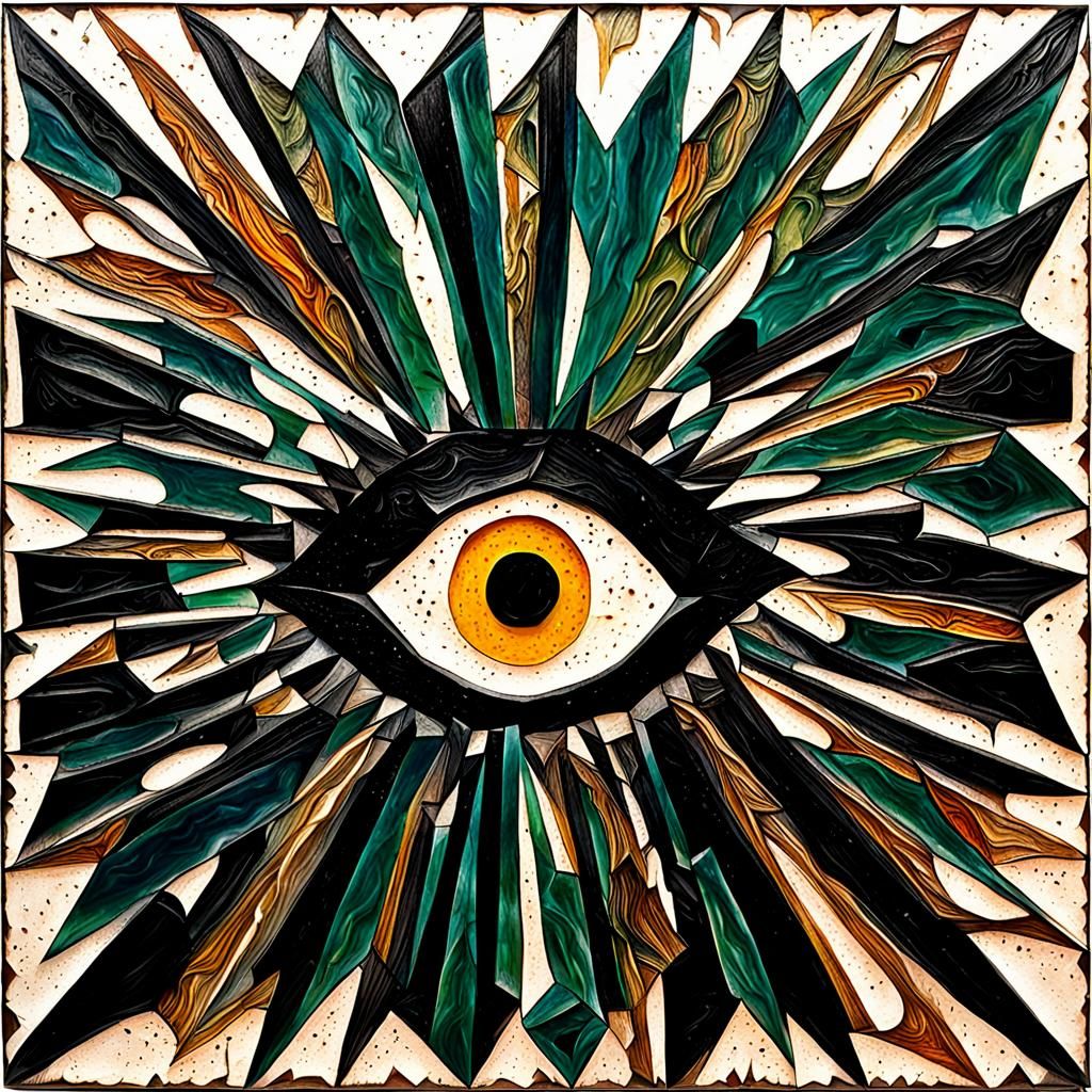 Smoking Match in Encaustic with Volumetric Lighting