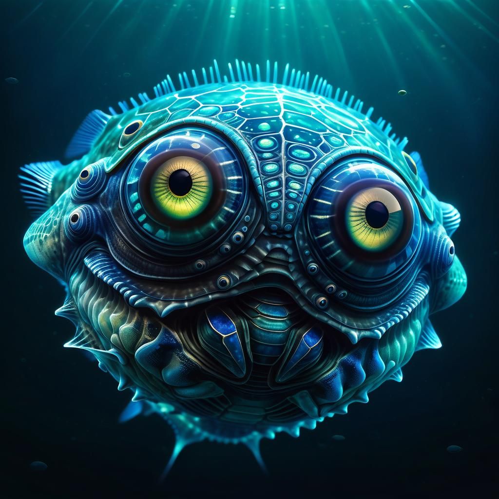 Giant Deep-Sea Crustacean in Sci-Fi Concept Art