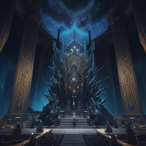 Odin's Valhalla Hall: A Fantastical Digital Painting