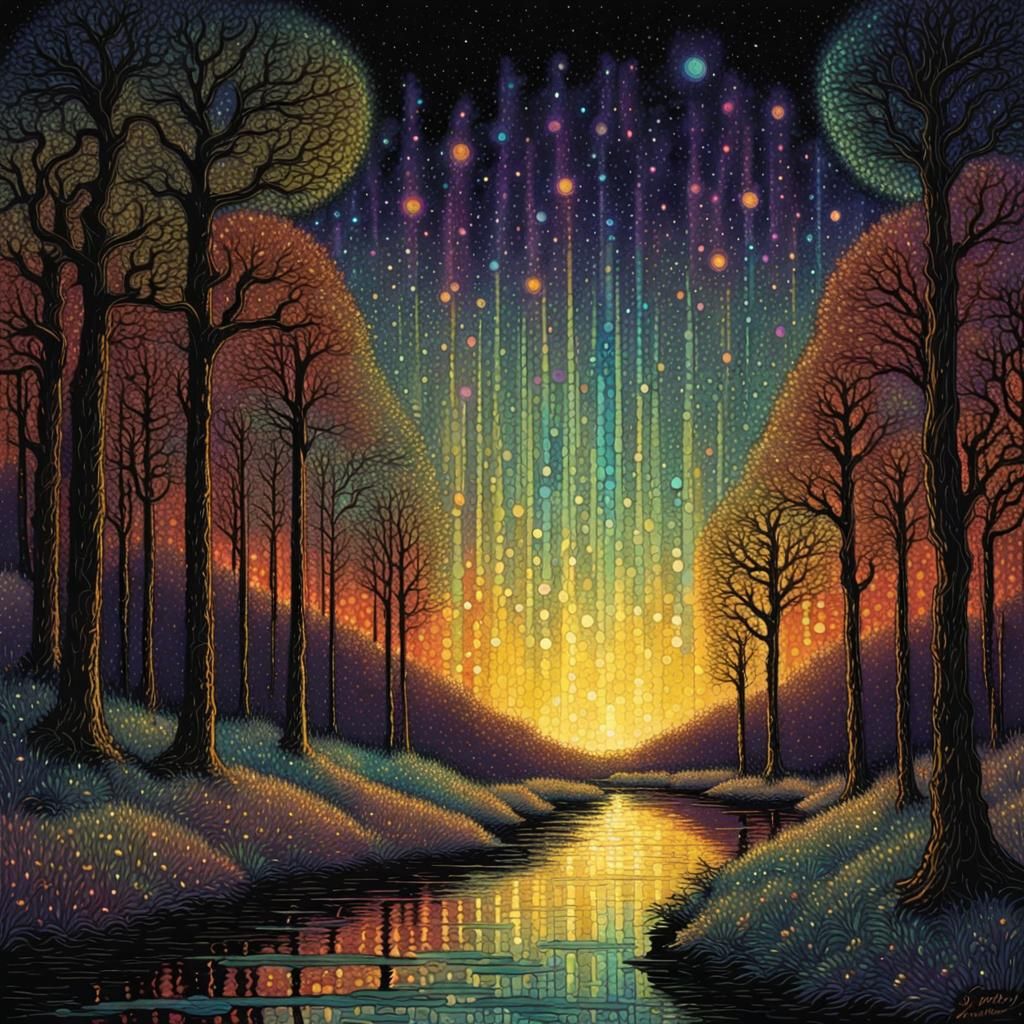 Cosmic Serenade: Holographic Pixel-Art Light Painting