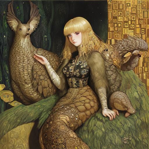 Grimdark Pangolin Waddles: Decoupage Mixed Media