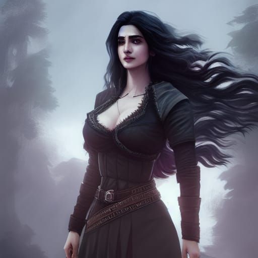 Hyperrealistic Witcher Portrait in Digital Art Style