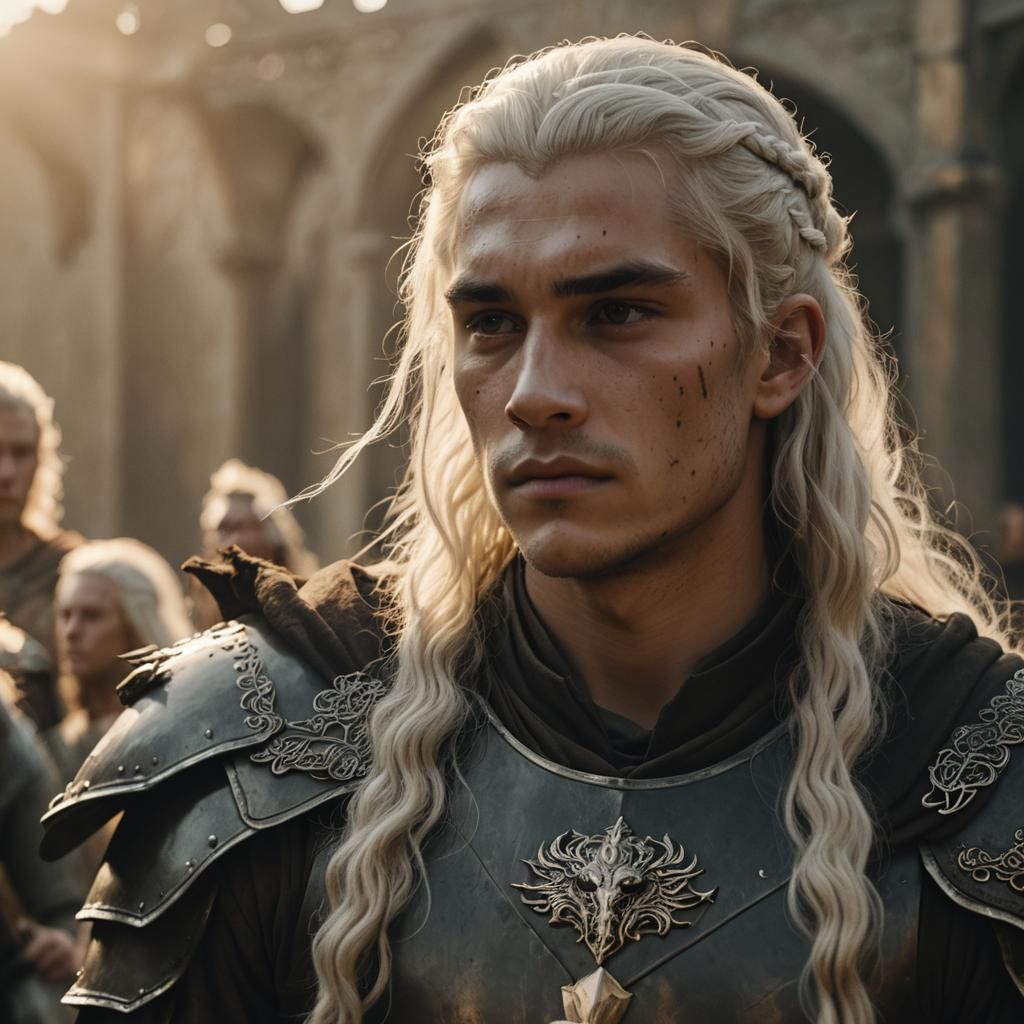 Young Targaryen King in Cinematic Film Still