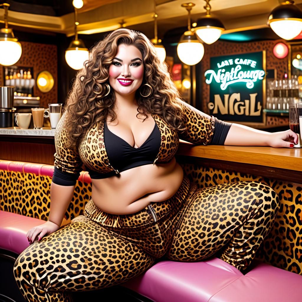 Voluptuous Woman at Nightcafe Lounge