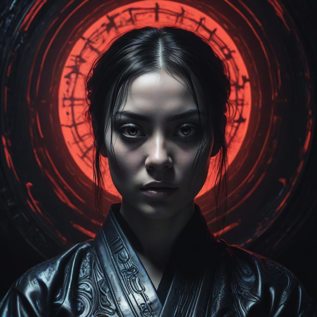 Surreal Heavy Metal Goddess in a Dark, Dreamy Rock Realm