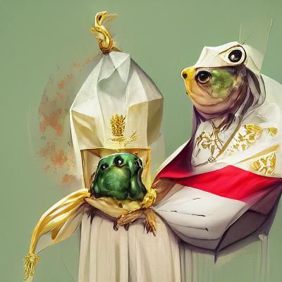 Frog Pope: A D&D Character Portrait
