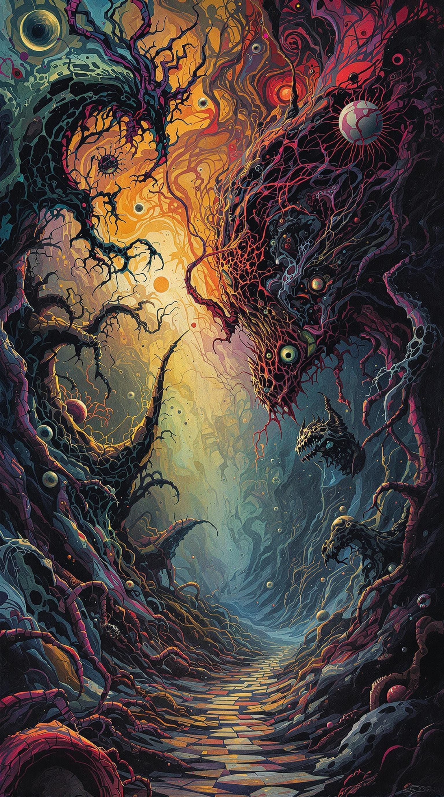 Ethereal Cyberpunk Dystopia in Vibrant Colors