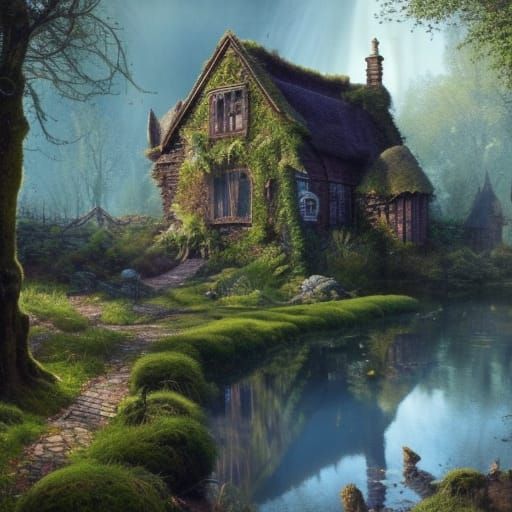 Enchanted Gothic Cottage in Fairycore Woodland, 8K