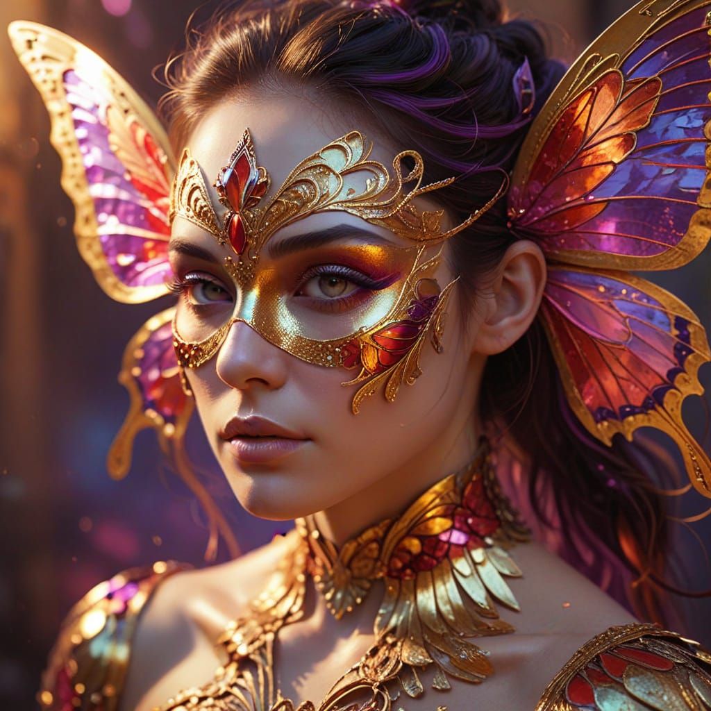 Fantasy Portrait in Golden Splendor