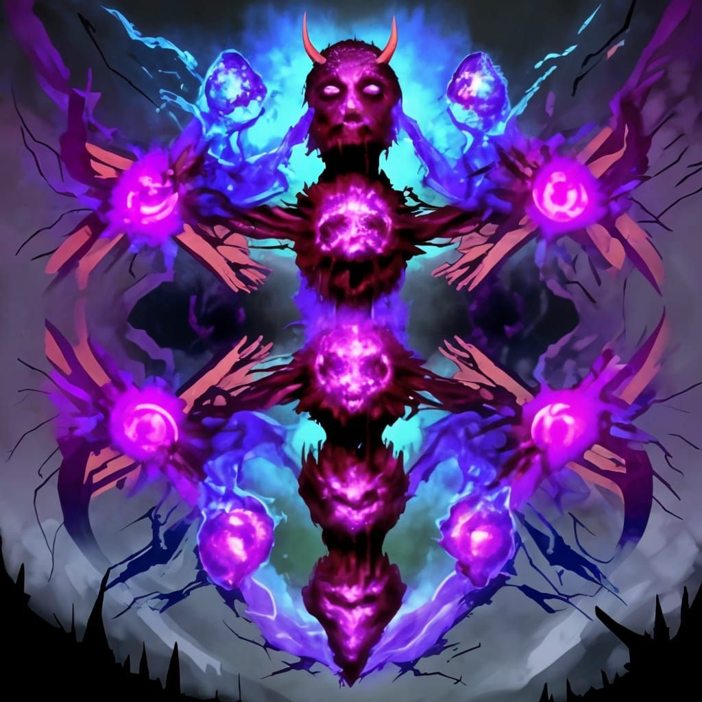 Surreal Cyberpunk Nightmare in Vibrant, Hyperkinetic Colors