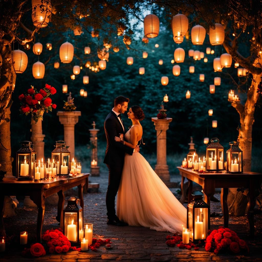 Romantic Candlelit Dinner in Enchanted Forest