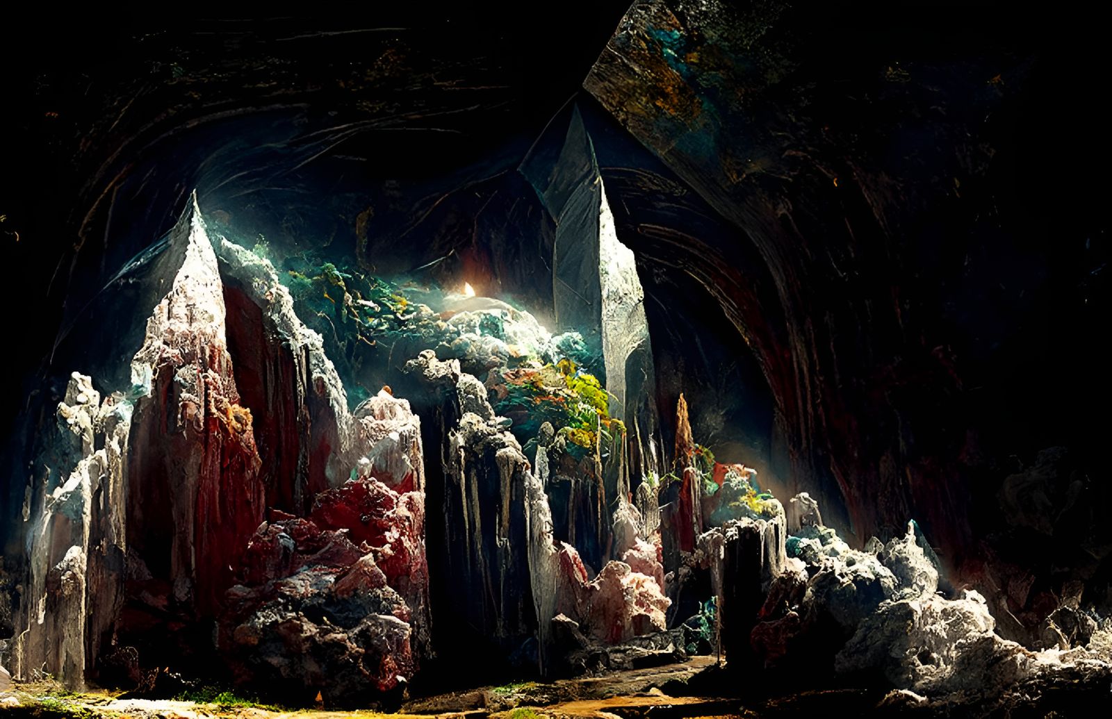 Mystical Crystal Cave Portal to Alien World