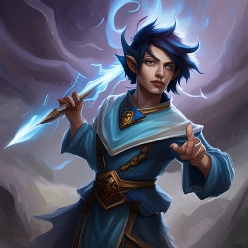 Intimidating Half-Sylph Pathfinder Character Portrait