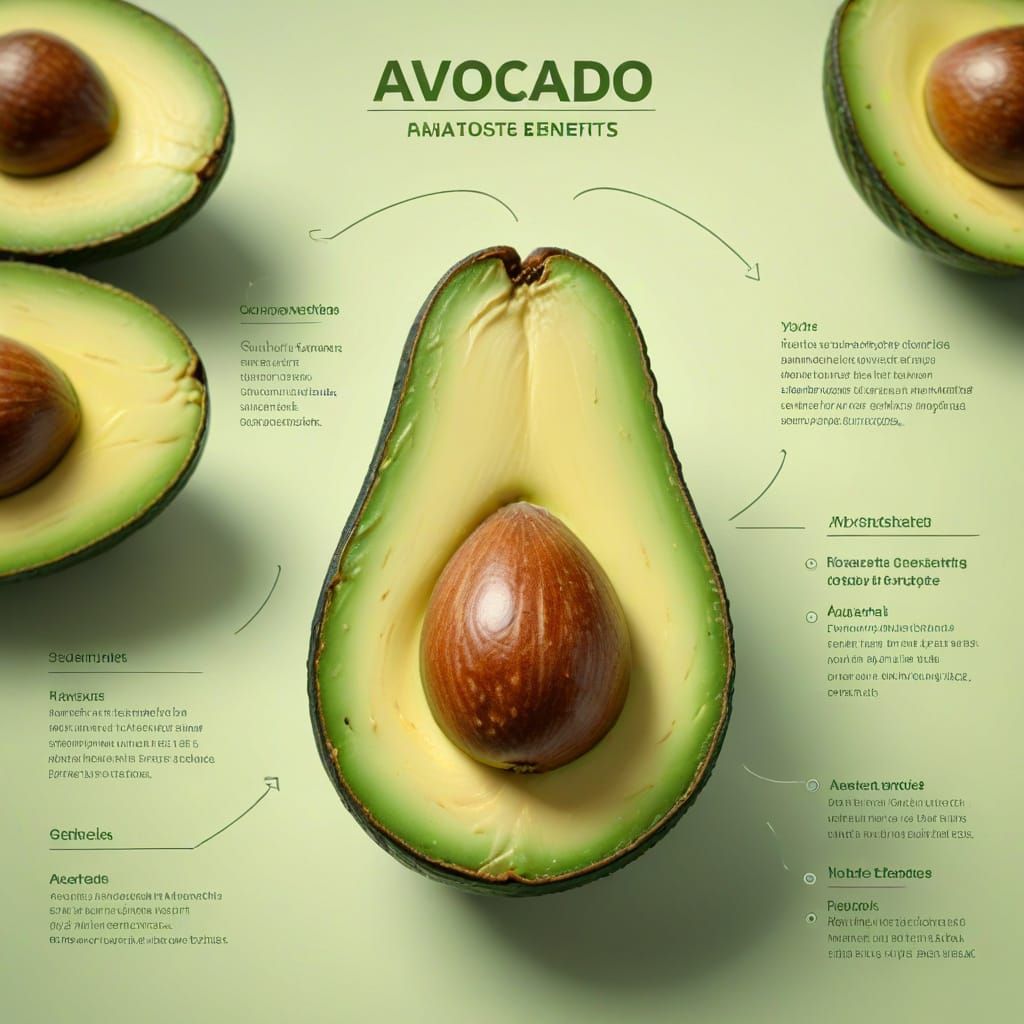 Vibrant Avocado Infographic in Flat Design Style