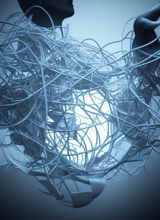 Entangled Fiery Dystopian Future in 8K