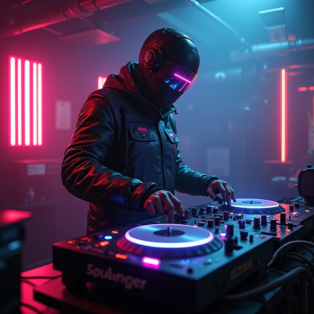 DJ Danger Spins in Cyberpunk Bunker