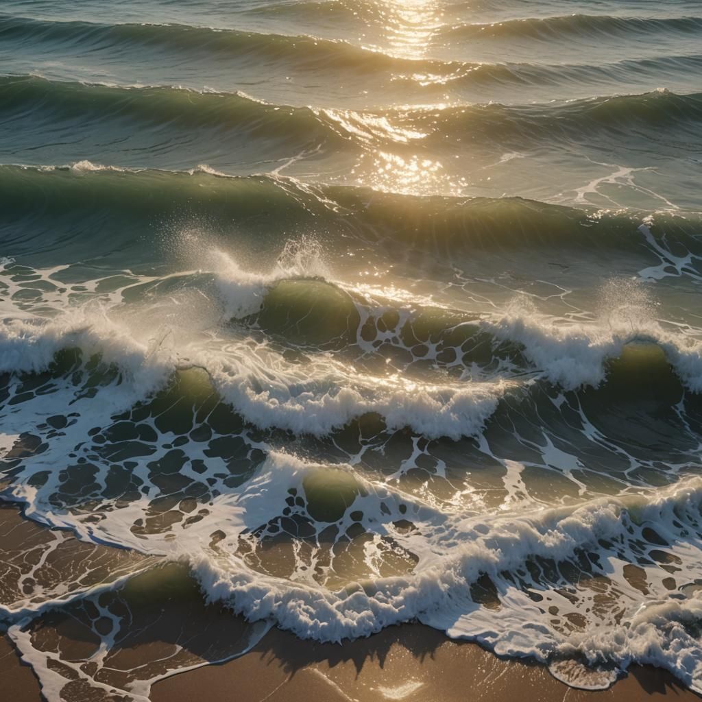 Photorealistic Sea Waves and Sunlight in High Definition