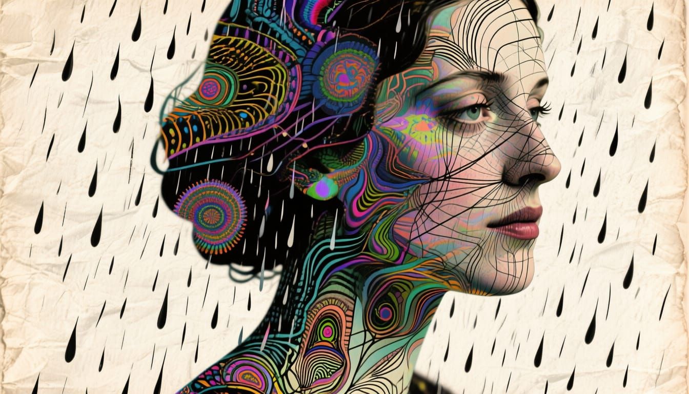 /mixed media / surreal in the style of famous surrealists/In...