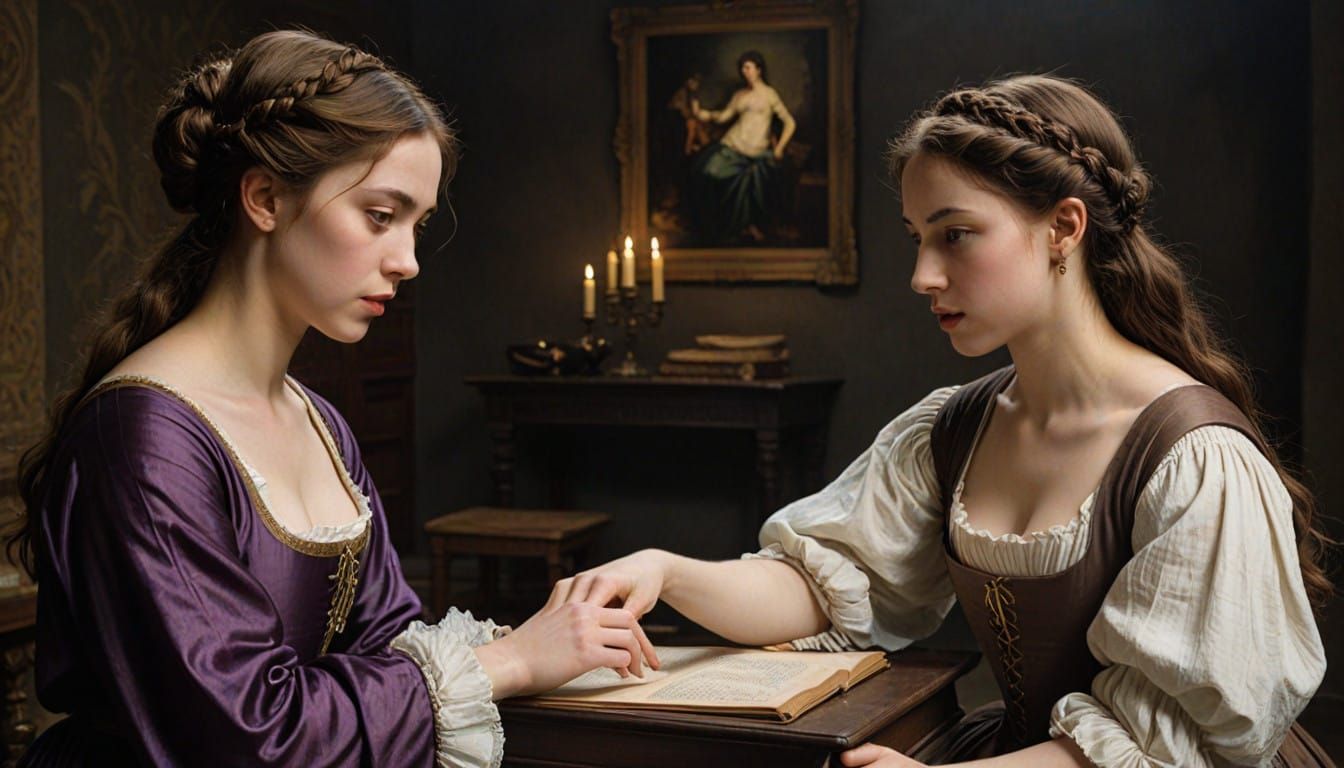 Sisters in Enchanted Cryptic Conversation