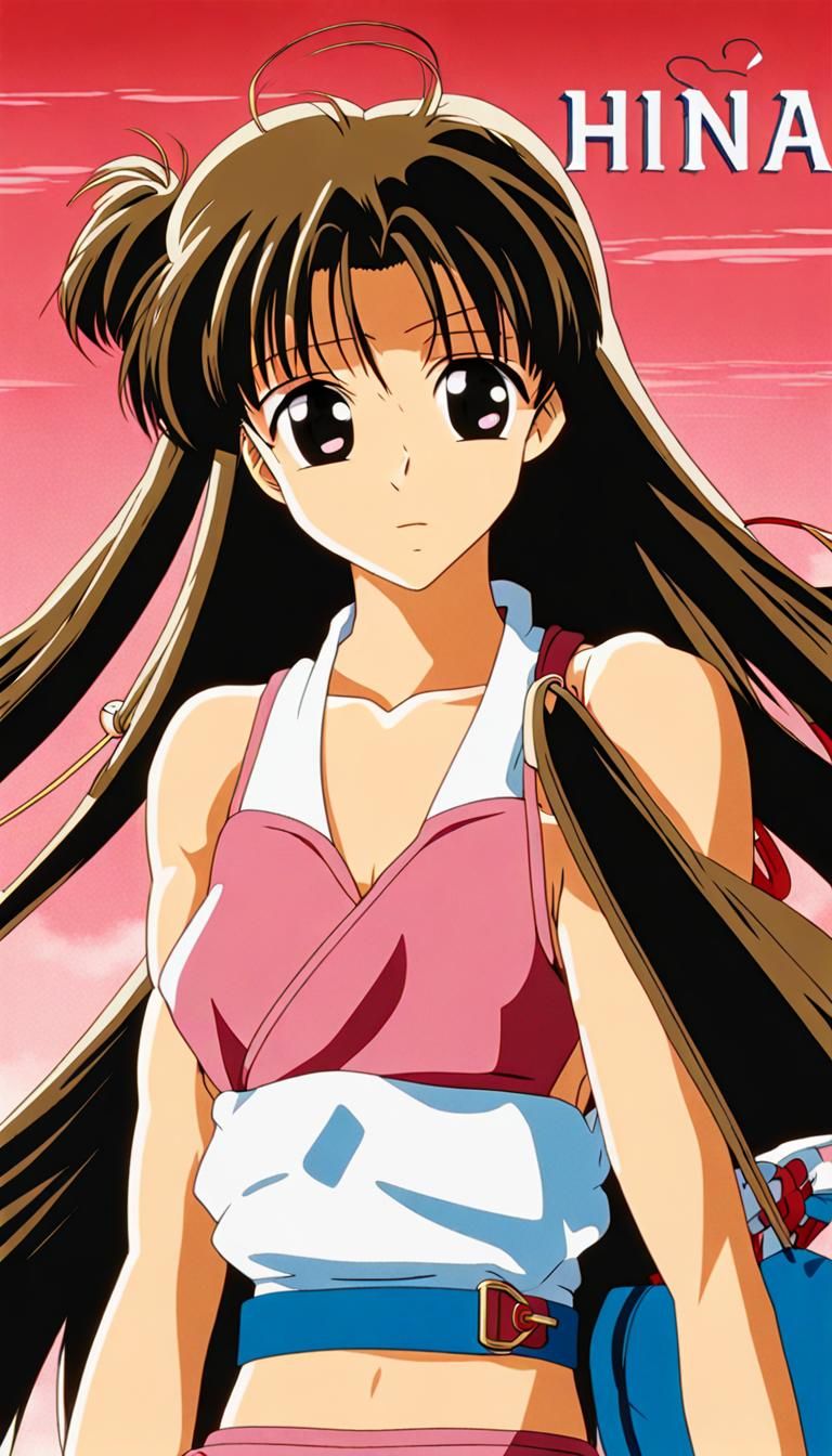 80s Anime Style Love Hina Scene