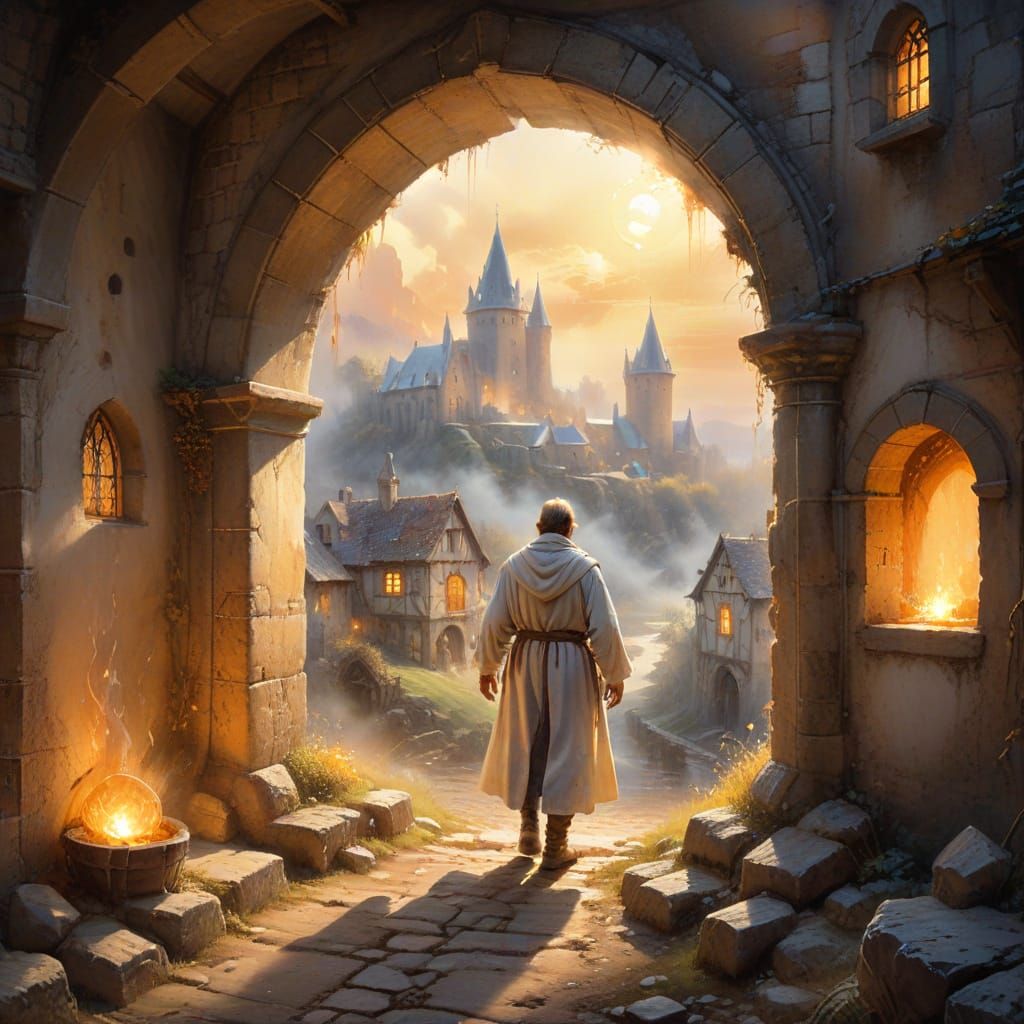 Scientist's Surreal Portal to Medieval Times