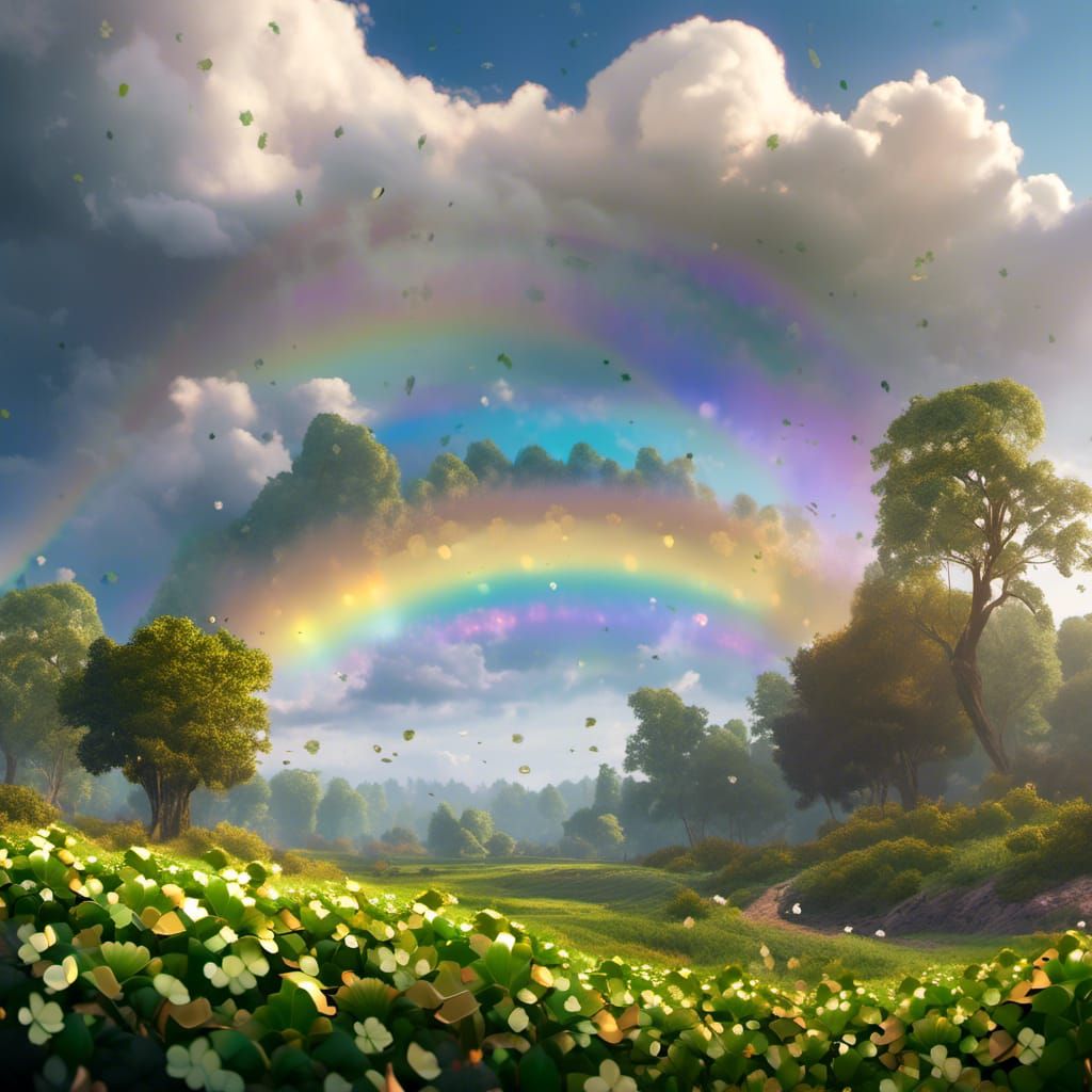 Pot of Gold at Rainbow's End: Fantasy Art