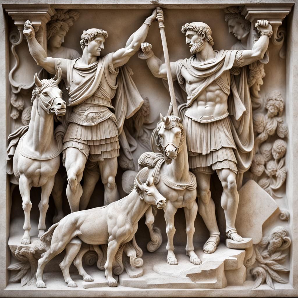 Classical relief in marble (2)