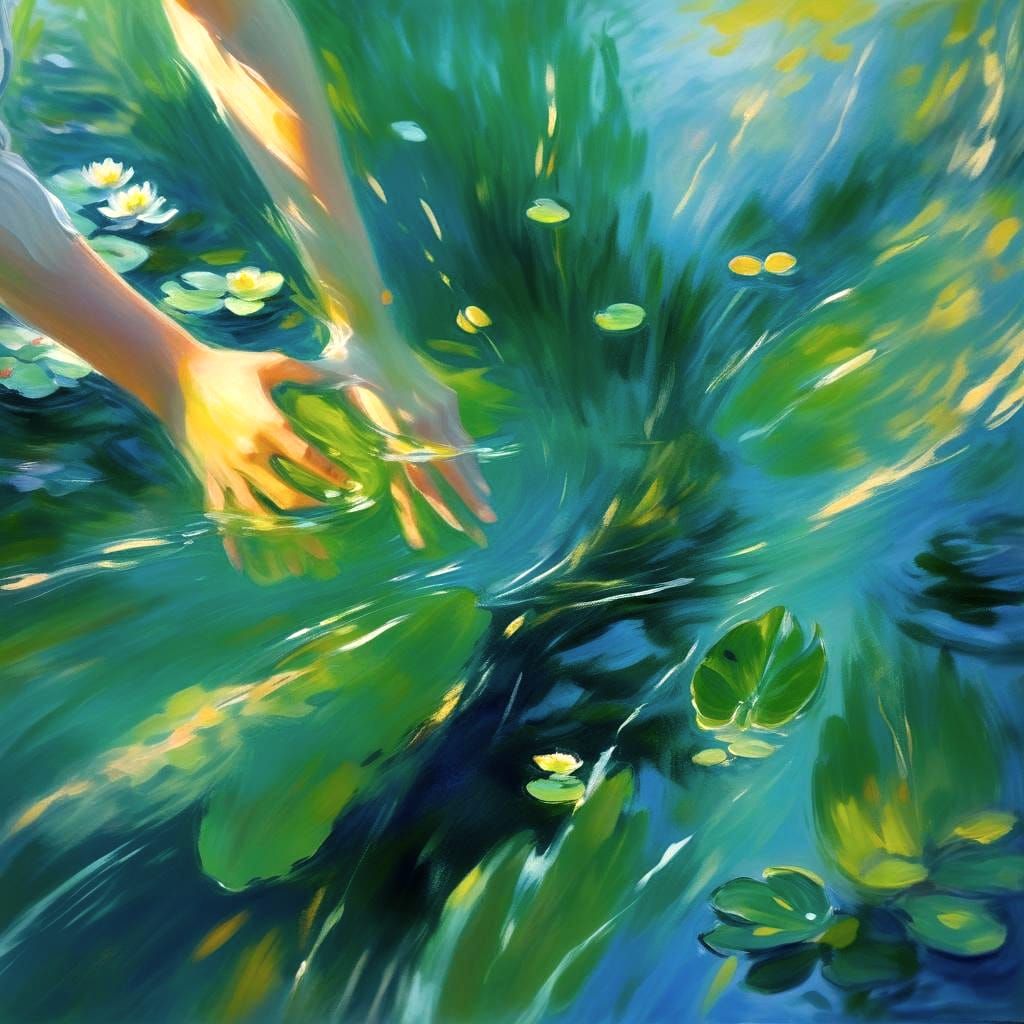 Abstract Depiction of Living Water Essence