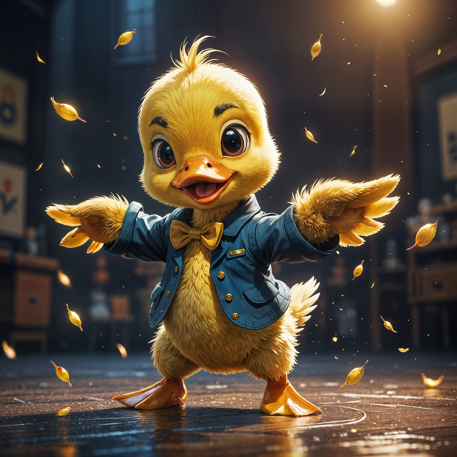 Dancing Duckling in Anime Style