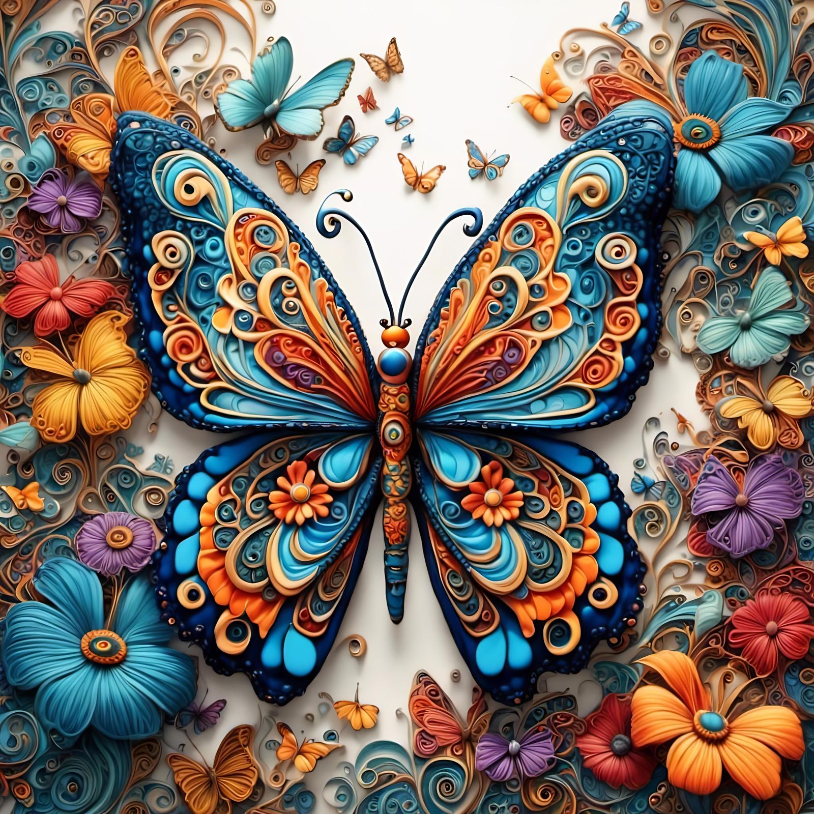 Colorful Paisley Butterfly