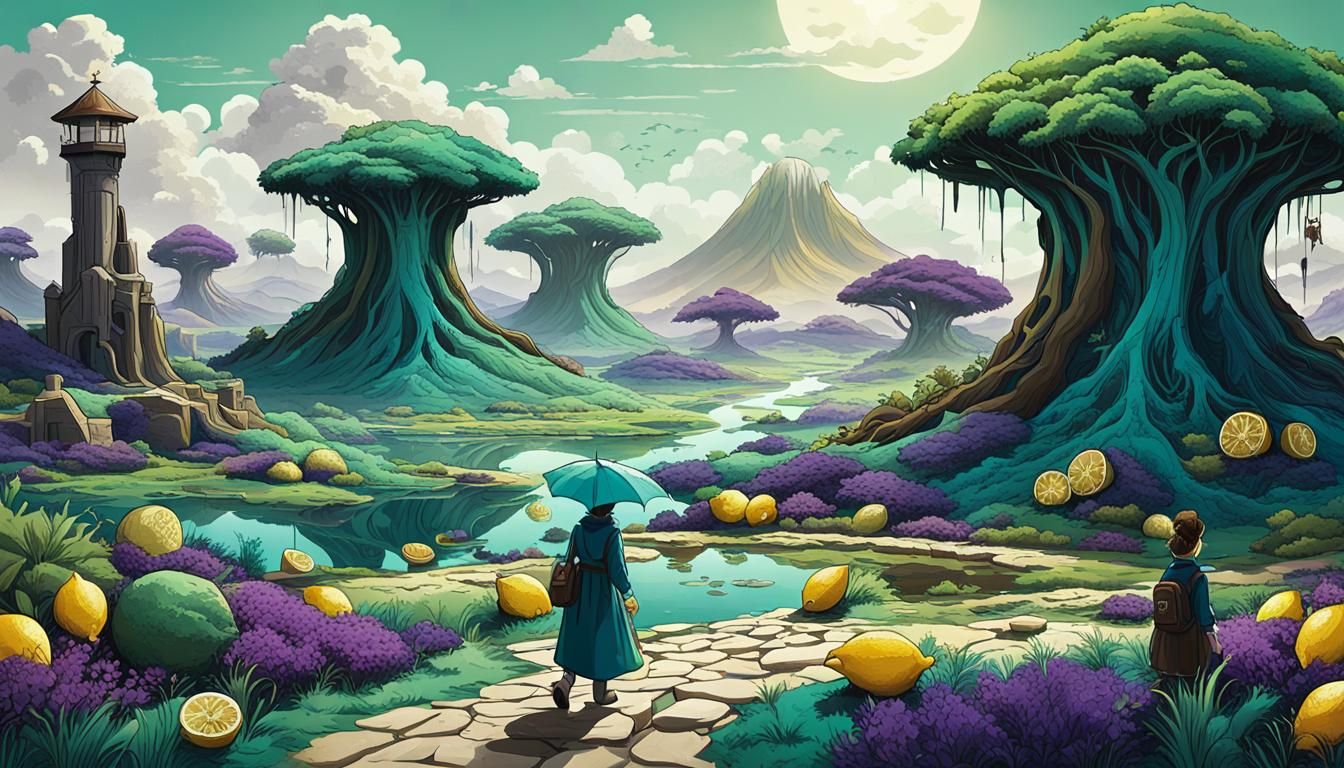 Surreal Distant World with Altered Gravity