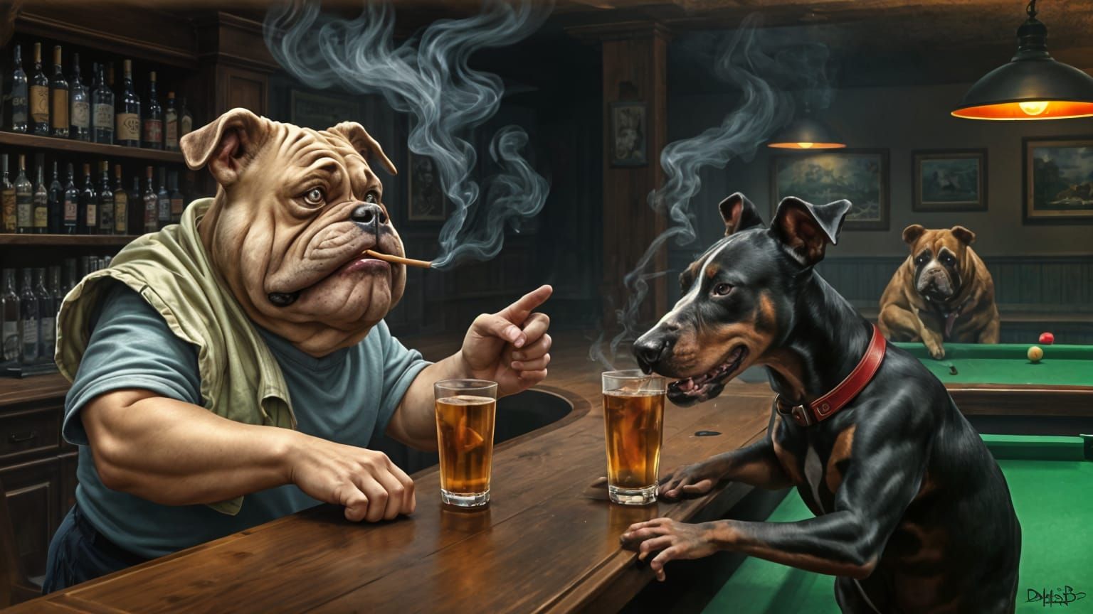 Bulldog Bartender Serves Up Tough Advice in Smoky English Pu...