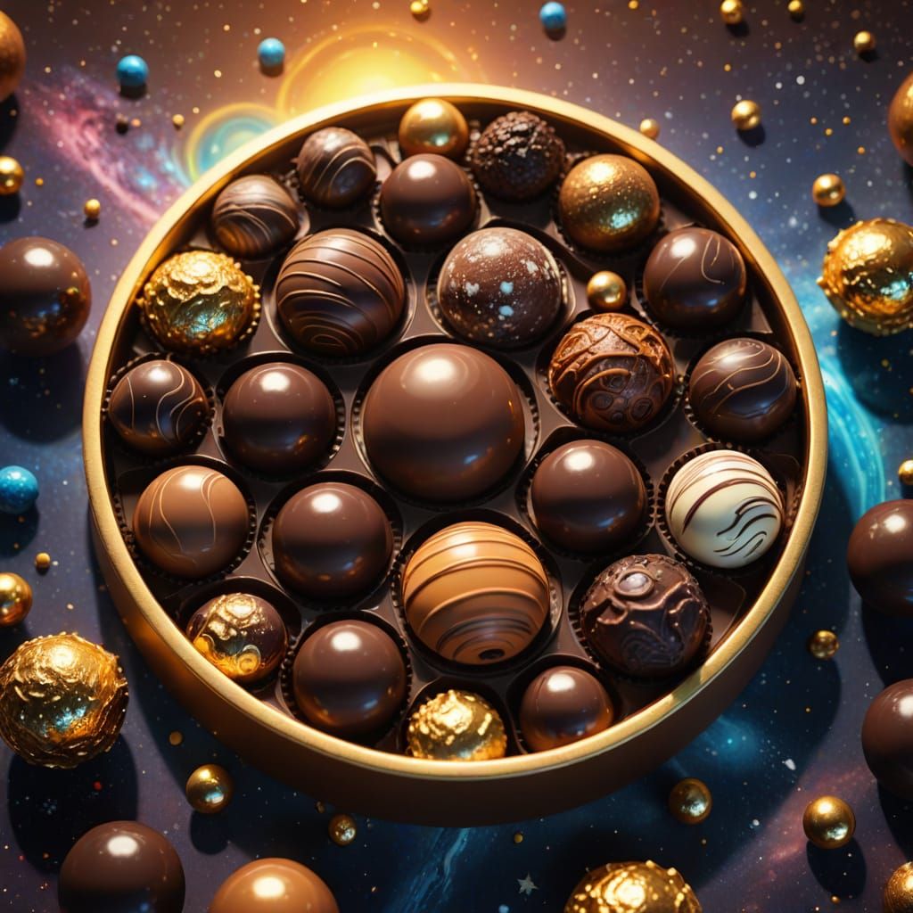 Chocolate Solar System in a Candy Box