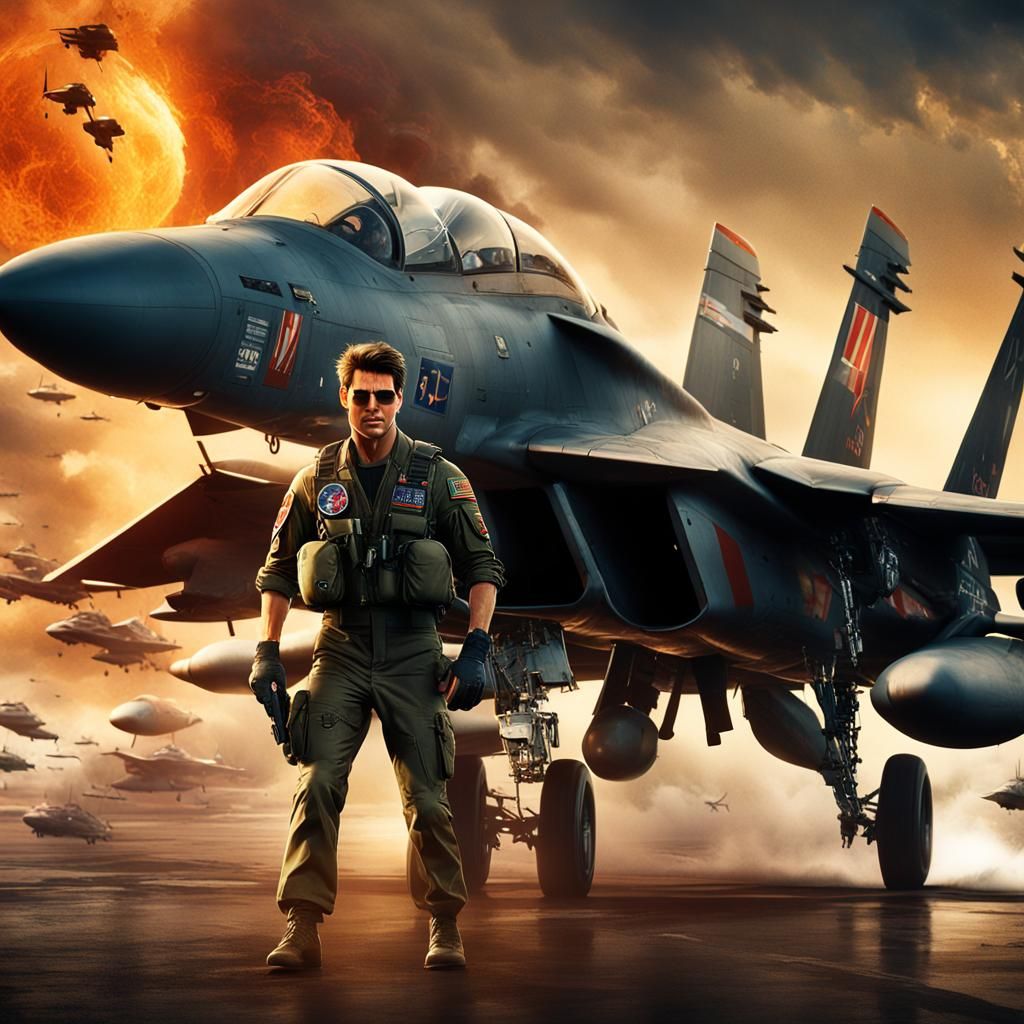 Tom Cruise in Top Gun: Realistic Film Poster