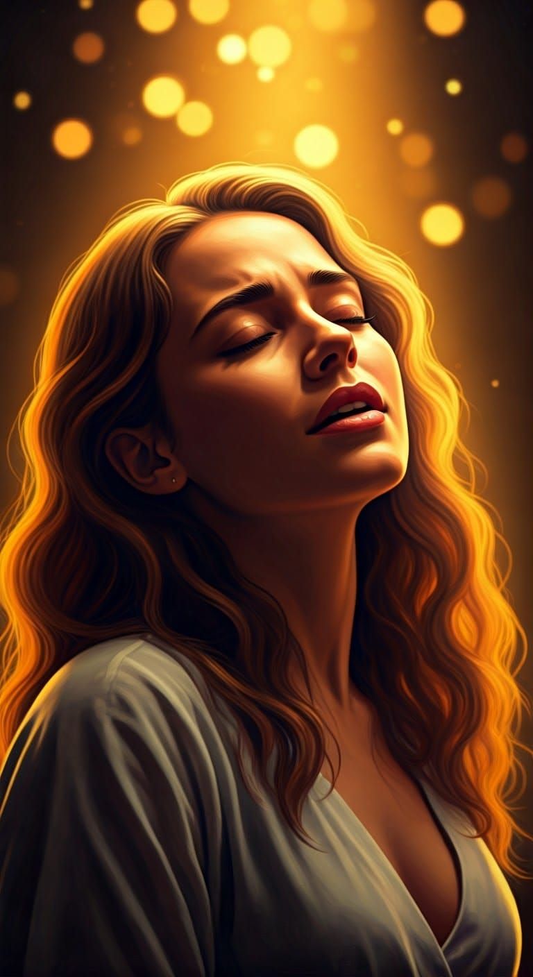 Dreamy Woman in Ethereal Glow