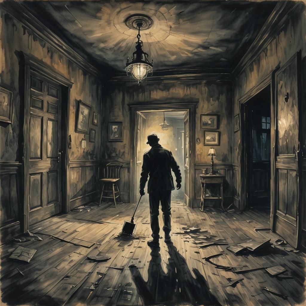 Haunted House Interior in an Impressionist Style