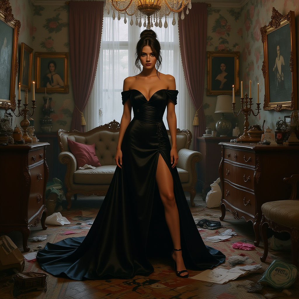 Darkly Funny Split Image of Opposing Scenes