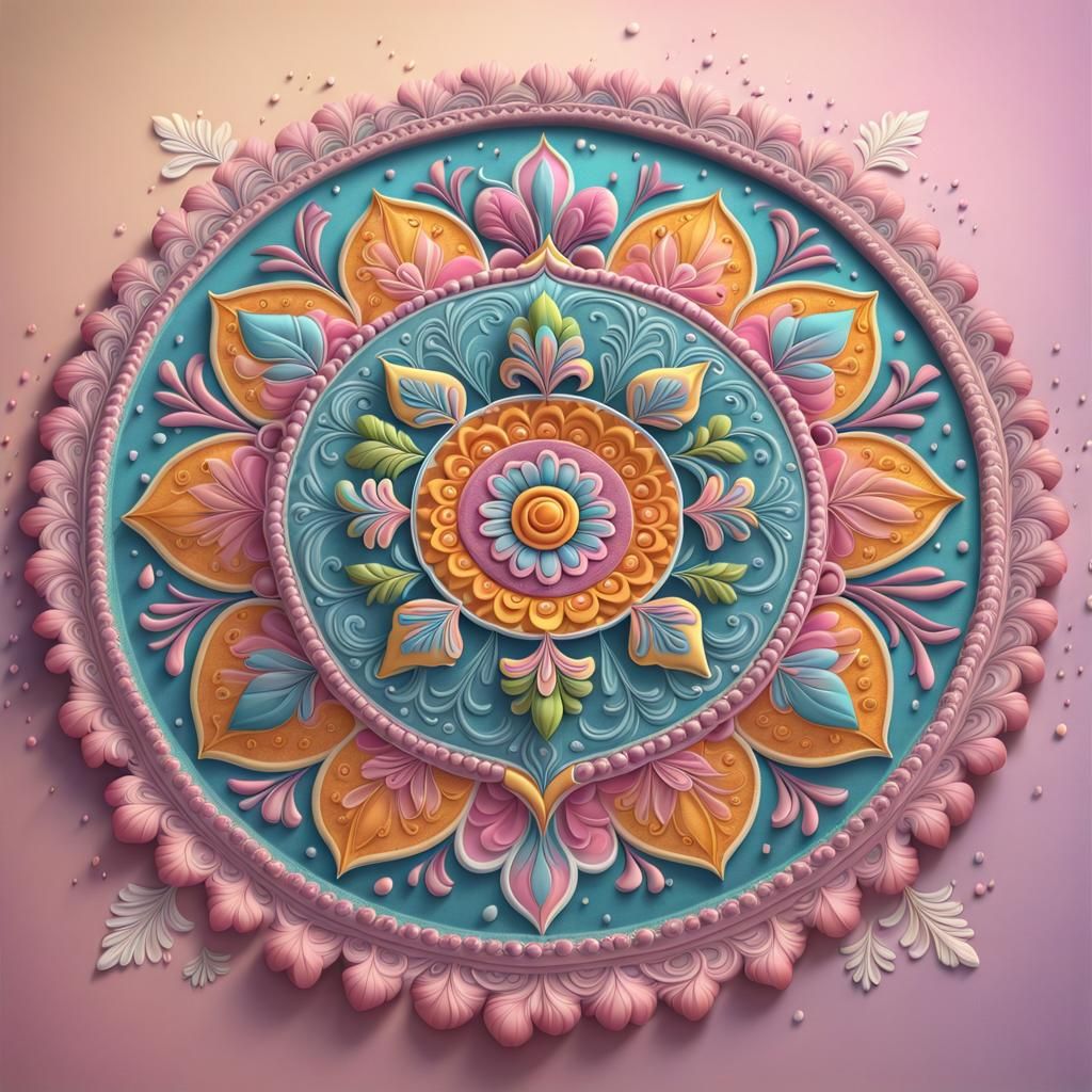 Pastel Rangoli