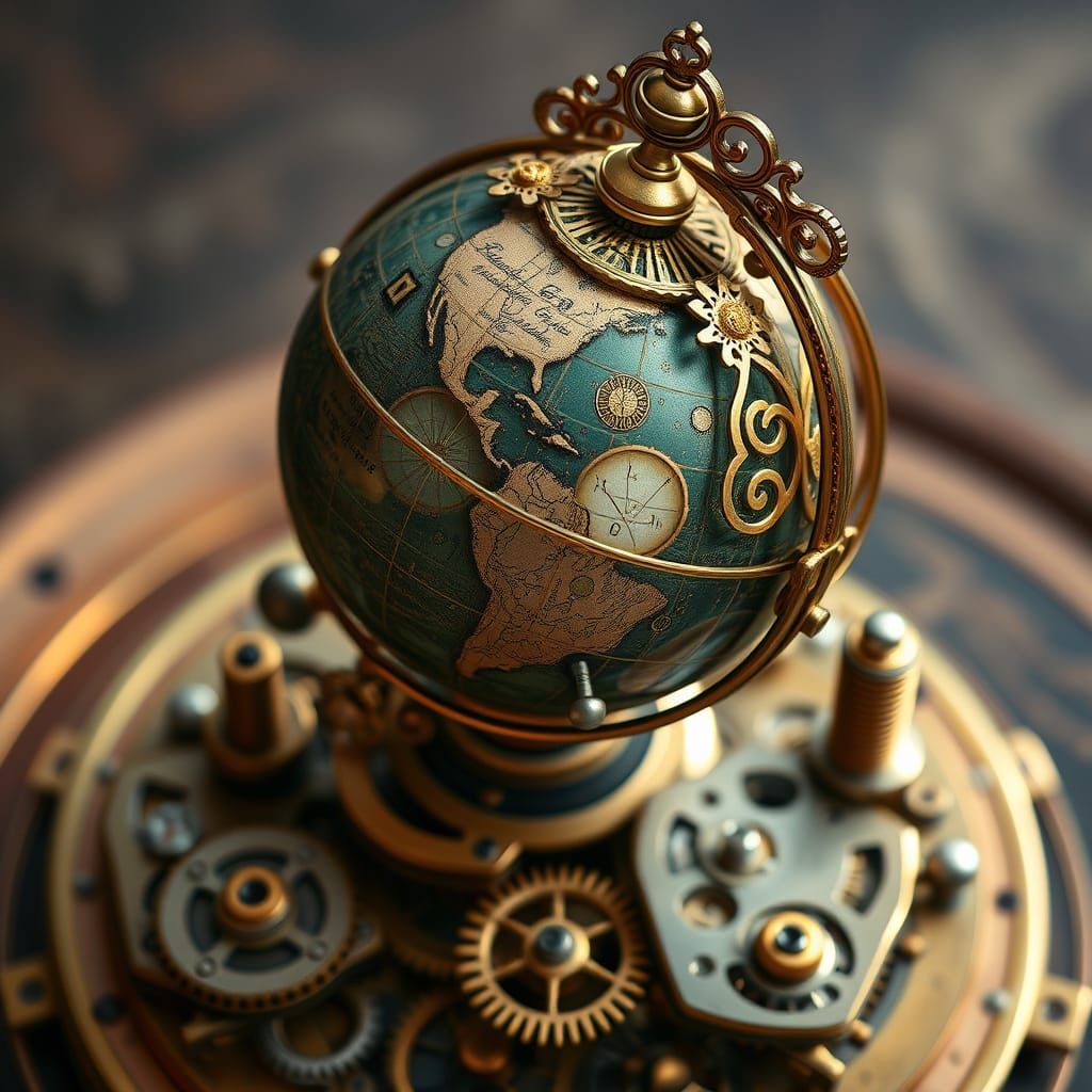 Intricately Detailed Steampunk-Inspired Timepiece