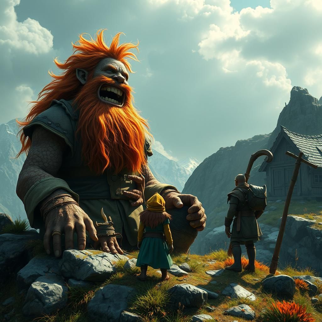 Laughing Giant Converses with Villagers: Hyperdetailed Digit...