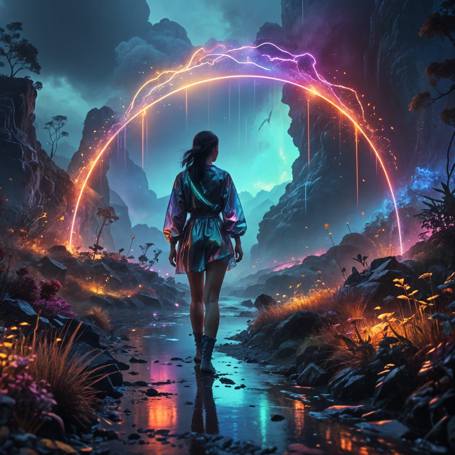 Abstract Prismatic Light Spectrum