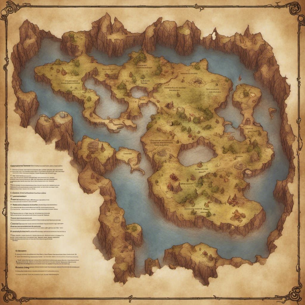 Dungeons and Dragons Cavern System Map