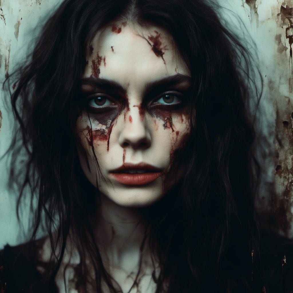 Gothic Angel Portrait in Macabre Style