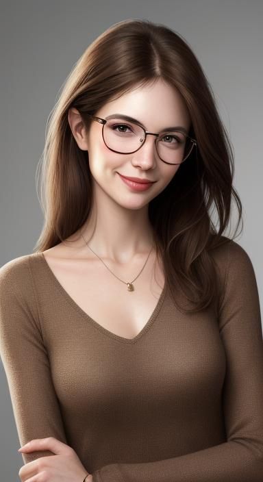 Classical Portrait of a Smiling Young Woman