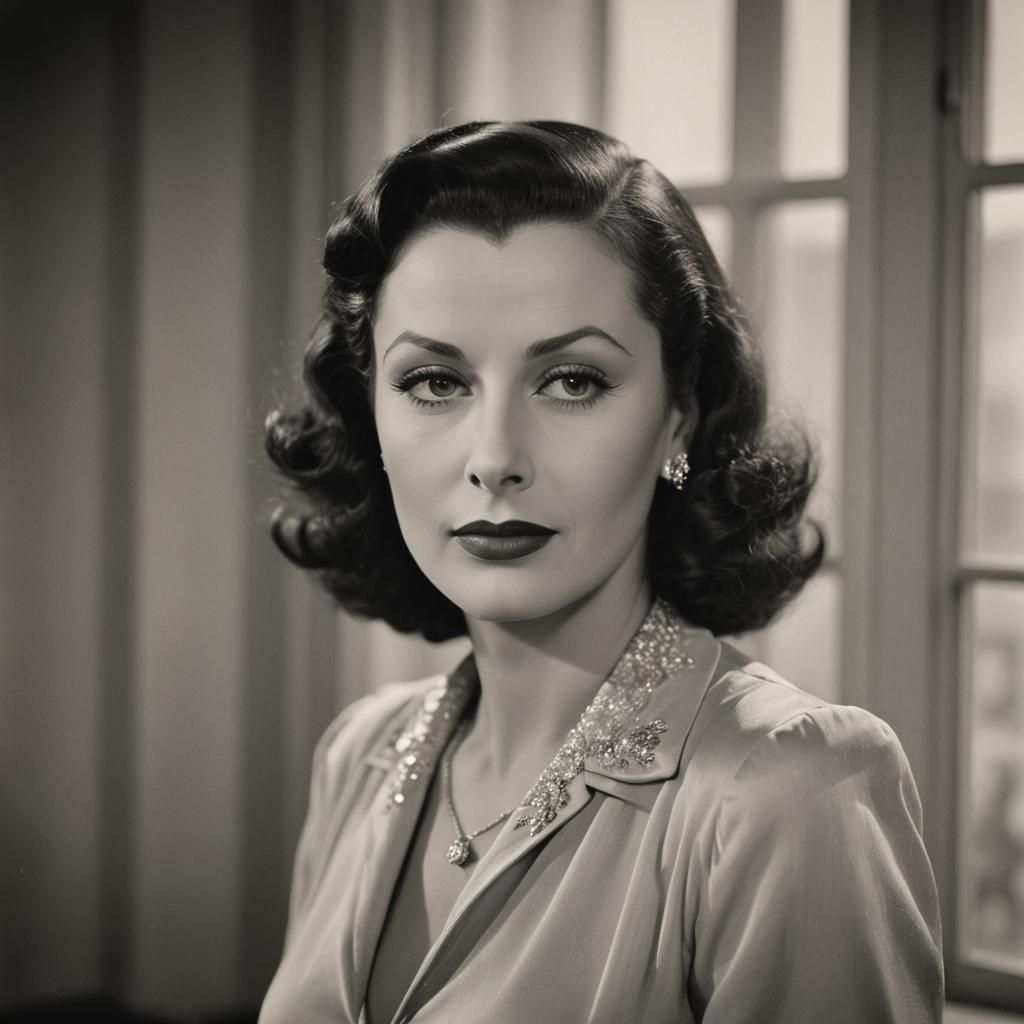 Timeless Hollywood Glamour in Classic Black and White