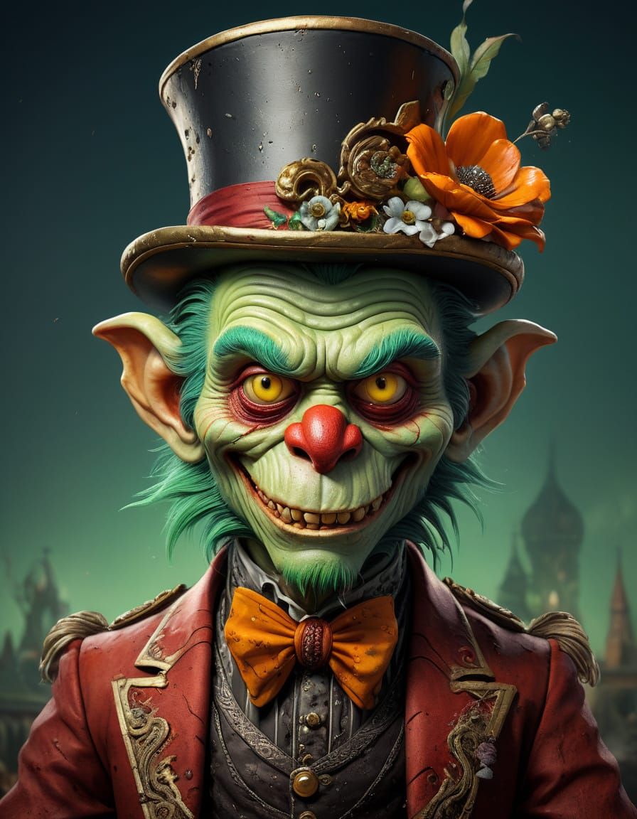 Whimsical Gothic Zombie Monkey Portrait in Unreal Engine