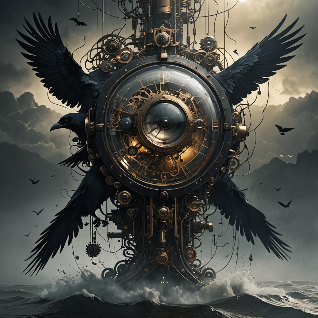 Futuristic 3D Render: Glass 'A' in Steampunk Style