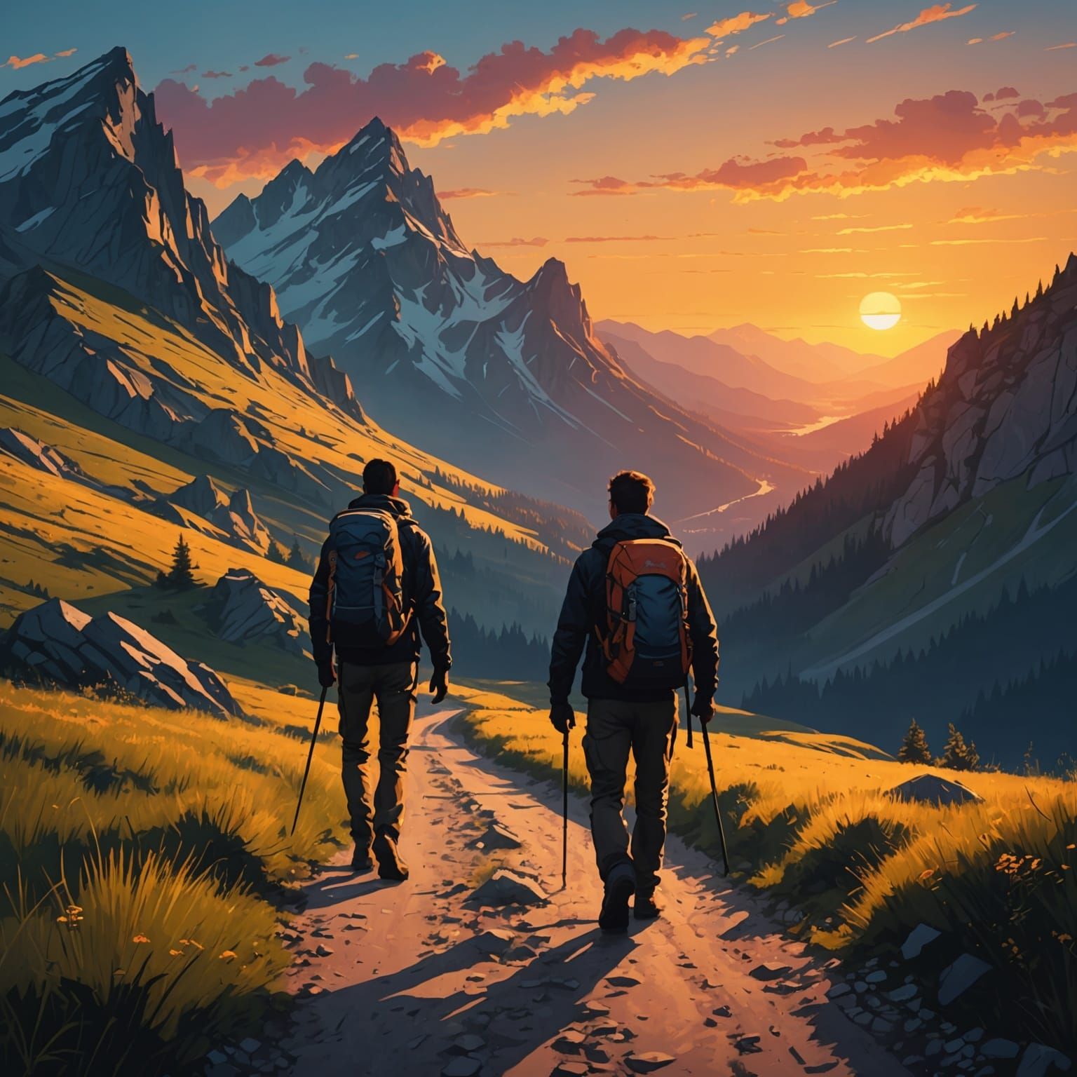 Mountain Road Sunset Hike in Sinister Style